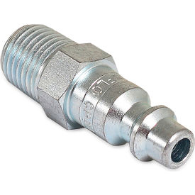 Air Compressor Quick Coupler Plug, 1/4" Industrial Interchange Style, 1/4" MPT
