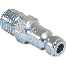 Air Compressor Quick Coupler Plug, 1/4" Automotive Style, 1/4" MPT
