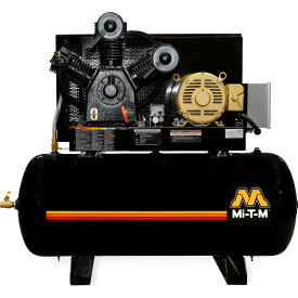 Simplex Two Stage Horizontal Air Compressor, 15 HP, 120 Gal., 175 PSI, 3PH, 230V