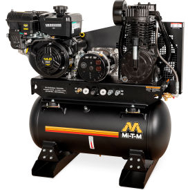 Stationary Air Compressor/Generator Combo, 30 Gal., 408cc Vanguard, Electric Start