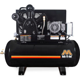 Simplex Two Stage Horizontal Air Compressor, 15 HP, 120 Gal., 175 PSI, 3PH, 460V