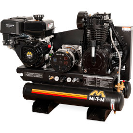 Stationary Air Compressor/Generator Combo, 8 Gal. Cap., 420cc OHV, Recoil Start