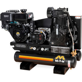 Stationary Air Compressor/Generator Combo, 8 Gal. Cap, 420cc OHV, Electric Start