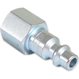 Air Compressor Quick Coupler Plug, 1/4" Industrial Interchange Style, 1/4" FPT