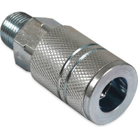 Air Compressor Quick Coupler Socket, 3/8" Industrial Interchange Style, 3/8" MPT