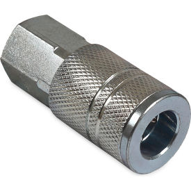 Air Compressor Quick Coupler Socket, 3/8" Industrial Interchange Style, 3/8" FPT