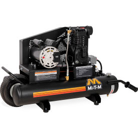 Single Stage Air Compressor, Horizontal, 8 Gallon Capacity, 8.2 CFM, 90 PSI, 2 HP, 120V