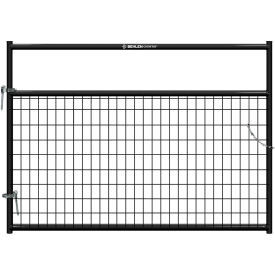 6' Painted Frontier Square Corner Gate, 1-5/8" Medium Duty Wire-Filled, Black