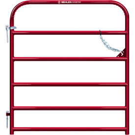 4' Heritage Round Corner Gate, 1-5/8" Tube, Red