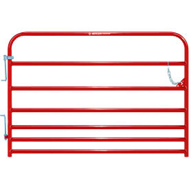 6' Pasture Pro 7-Bar Gate, 1-5/8" Tube, Red