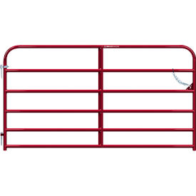 8' Heritage Round Corner Gate, 1-5/8" Tube, Red