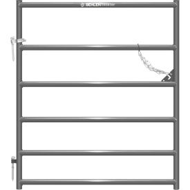 4' Heritage Square Corner Gate, 1-5/8" Tube, Gray