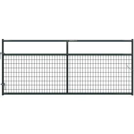 10' Painted Frontier Square Corner Gate, 1-5/8" Medium Duty Wire-Filled, Gray
