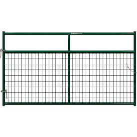 8' Painted Frontier Square Corner Gate, 1-5/8" Medium Duty Wire-Filled, Green