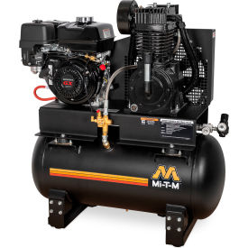 Stationary Air Compressor, 30 Gallon Capacity, 270cc Honda GX270 OHV, Recoil Start