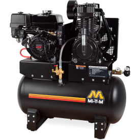 Stationary Air Compressor, 30 Gallon Capacity, 270cc Honda GX270 OHV, Electric Start