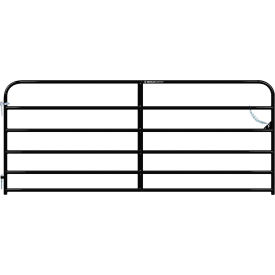 10' Heritage Round Corner Gate, 1-5/8" Tube, Black