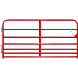 8' Pasture Pro 7-Bar Gate, 1-5/8" Tube, Red