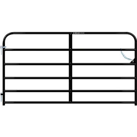 8' Heritage Round Corner Gate, 1-5/8" Tube, Black