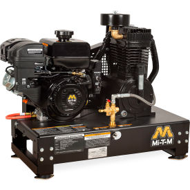 Base Mount Air Compressor, 300cc OHV, Recoil Start
