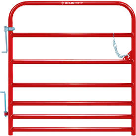 4' Pasture Pro 7-Bar Gate, 1-5/8" Tube, Red