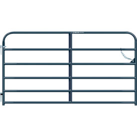 8' Heritage Round Corner Gate, 1-5/8" Tube, Gray