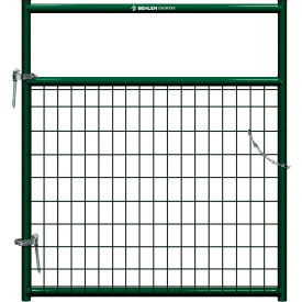 4' Painted Frontier Square Corner Gate, 1-5/8" Medium Duty Wire-Filled, Green