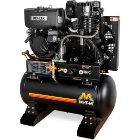 Stationary Air Compressor, 30 Gallon Capacity, Kohler KD440 OHV, Electric Start