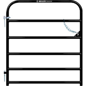 4' Heritage Round Corner Gate, 1-5/8" Tube, Black