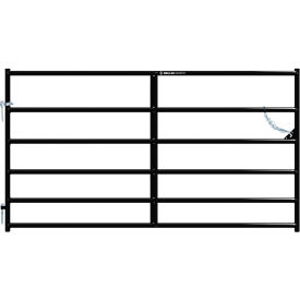 8' Heritage Square Corner Gate, 1-5/8" Tube, Black