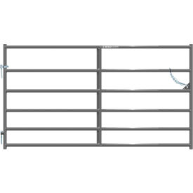 8' Heritage Square Corner Gate, 1-5/8" Tube, Gray