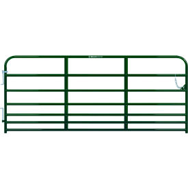 10' Pasture Pro 7-Bar Gate, 1-5/8" Tube, Green
