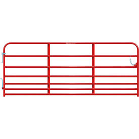10' Pasture Pro 7-Bar Gate, 1-5/8" Tube, Red