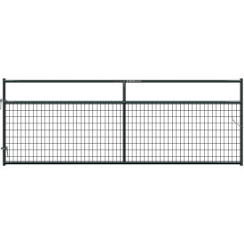 12' Painted Frontier Square Corner Gate, 1-5/8" Medium Duty Wire-Filled, Gray