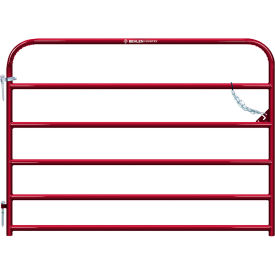 6' Heritage Round Corner Gate, 1-5/8" Tube, Red