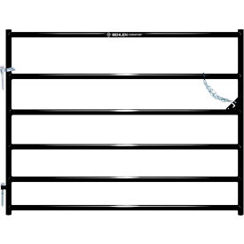 6' Heritage Square Corner Gate, 1-5/8" Tube, Black
