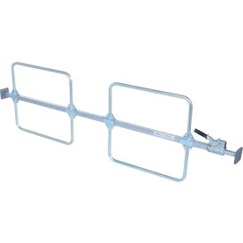 One Piece Galvanized Steel Cargo Bar, Adjusts 27" to 119" With Hoops