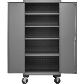 Mobile Cabinet with 4 Adjustable Shelves, 16 Gauge, 36"W x 24"D x 81"H