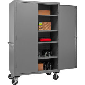 Mobile Cabinet with 4 Adjustable Shelves, 16 Gauge, 48"W x 24"D x 81"H