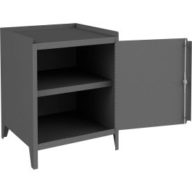 Table High Heavy Duty Storage Cabinet, 14 Ga, 24-1/8"W x 24-1/4"D x 33-5/8"H, Gray