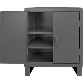 Heavy Duty Cabinet, 14 Gauge, 36"W x 24"D x 42"H, Gray