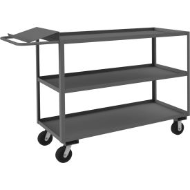Order Picking Cart w/3 Shelves, 3000 lb. Cap., 75-5/16"Lx24-1/4"Wx51-1/16"H, Gray
