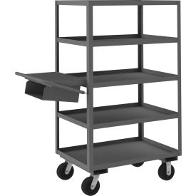 Order Picking Cart with 5 Shelves, 3600 lb. Cap., 52-3/8"L x 24-1/4"W x 65"H, Gray