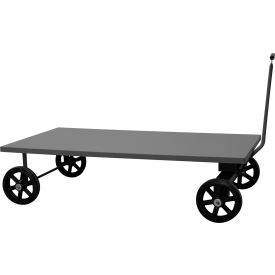 5th Wheel Truck, Mold-on Rubber Wheels, 2000 lb. Cap., 50-1/4"L x 24"W, Gray