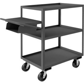 Order Picking Cart with 3 Shelves, 3600 lb Cap., 76-3/8"L x 30-1/4"W x 48"H, Gray