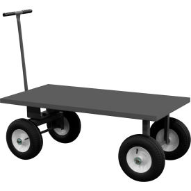 5th Wheel Truck, Pneumatic Wheels, 2000 lb. Cap., 50-1/4"L x 24"W, Gray
