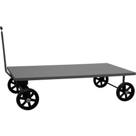 5th Wheel Truck, Mold-on Rubber Wheels, 2000 lb. Cap., 62-1/4"L x 30"W, Gray