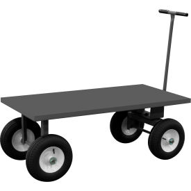 5th Wheel Truck, Pneumatic Wheels, 2000 lb. Cap., 62-1/4"L x 30"W, Gray