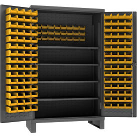 Extra HD Bin Storage Cabinet, 144 Yellow Bins, 48-3/16"W x 24-1/8"D x 78"H