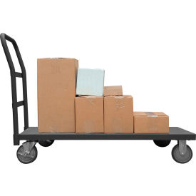 Platform Truck w/Push Handle, 1400 lb. Cap., 63-5/8"L x 24-3/8"W, Gray